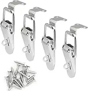 4PCS 74mm 201 Stainless Steel Tool Box Hood Locks Latches Spring Loaded Toggle Lock Clasp Buckle Latch Tool Box Hasps 90 Degree Right Angle Latch