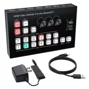 4K Video Switcher 4 HDMI Camera Streaming Live Production Broadcasting Station