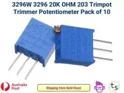 3296W 20K OHM 203 1/2 watt Trimpot Trimmer Potentiometer Pack of 10