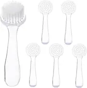 MUSISALY 6pcs Nail Dust Cleaning Brush Set Horn Facial Cleansing Brush for Manicure and