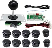 Arcade Joystick Replaced Part Gaming Buttons Multicolored Professional Upgraded Fittings Craftsmanship Fighting Sticks Black