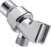 Shower Arm Holder for Handheld Shower Head, Adjustable Mount Bracket, Shower arm Adapter with Swivel Ball, Universal Mount (Chrome)
