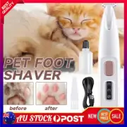 Pet Dog Electric Groomer Trimmer LED Waterproof Pet Foot Hair Cat Dog Paw Shaver