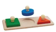 Plan Toys Shape Knob Puzzle Wood Eco Friendly No Plastic No Toxins NEW Toddler