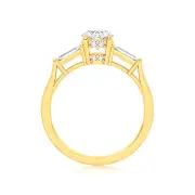 Luminesce Lab Grown 9ct Yellow Gold 1.20 Carat Diamond Solitaire Fancy Ring, M
