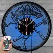 LED Vinyl Clock Shiva Light Vinyl Record Wall Clock Decor Home 5825