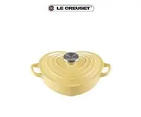 在飛比找Yahoo!奇摩拍賣優惠-Le Creuset 鑄鐵愛心燉飯鐵鍋20cm 含羞草黃 鋼