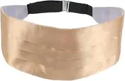 [LIFKOME] Men's Satin Wedding Cummerbund Formal Tuxedo Waistband Bow Tie Adjustable for Men's Suit