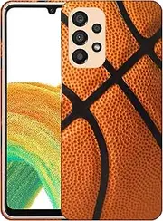 [GlamCase] for Samsung Galaxy A23 5G / 4G, Galaxy A23 5G / 4G Case - Basketball Design Printed Slim & Sleek Cute Hard Plastic Protective Designer Back Phone Case/Cover for Samsung A23 5G / 4G