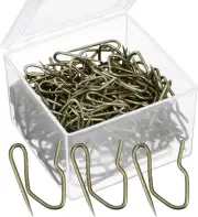 120 Pack Drapery Hooks Pins for Curtains, Metal Pinch Pleat Hooks with Clear Box