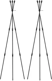 Garden Trellis, Potted Veggies Grow Rack, Reusable Rust-Proof Support, Vertical Plant Climbing Frame, 2-Pack Stackable Design, for Patio Balcony Greenhouse Gardening, 47.24inches Metal
