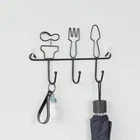 Nordic Coat Hook Decorative Hooks Clothes Storage Rack Simple Hat Hanger Black