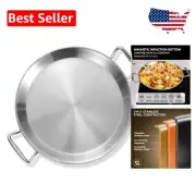 Oven Safe 13 Inch Tri-Ply Paella Pan with Cool Touch Handles - Dishwasher Safe