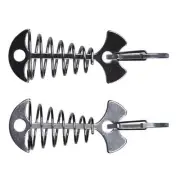 Fishbone Tent Stakes Deck Anchor Pegs Board Pegs Tent Hook Portable with Spring