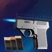 Lighter Cigarette Case Jet Flame Pistol Gun Gas Cigar Butane Turbo Windproof