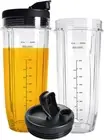 Nutri Ninja 32OZ Replacement Cups,Qt 2Packs Nutri Ninja Replacement Cups with Si