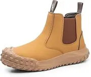 [USOR] Safety Boots Leather Steel Toe Cap Work Shoe for Men Women Water Resistant Lightweight Work Sneakers Comfortable Puncture Resistant Safety Shoes for Industrial Construction