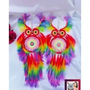 Large colorful owl dream catcher Home Interior Decoration Car Wall Hanging Decor