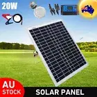 20W Solar Panel Kit 10A Controller 12V Off Grid Battery Charger RV Boat