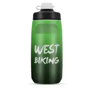 Bicycle Water Bottle Portable Outdoor Cycling Water Cup (Black Green Gradient, 6