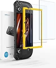JSAUX 2-Pack Steam Deck Screen Protector, Ultra HD Glass Protector 9H Hardness Easy to Install with Guiding Frame Scratch Resistant Tempered Glass for Steam Deck/Steam Deck OLED, Come with Toolkits