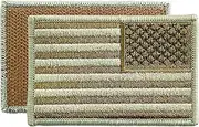 USA American Flag Patch 3 x 2 Tactical Hook & Loop Templar Armoury Military Premium Full Embroidered - Right Side Reverse - Red White Blue Multicam Green Gold Silver Black (Gold and Silver)