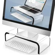 Acrylic Monitor Stand – Clear Monitor Riser & Computer Desk Stand, Premium Ac...