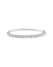 Rina Limor Silver 6.30 ct. tw. Aquamarine Bangle Bracelet