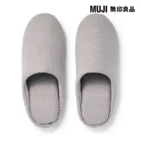 在飛比找momo購物網優惠-【MUJI 無印良品】棉平織室內拖鞋/灰色