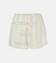 [Toteme] Toteme Monogram cotton-blend shorts AU 16 white