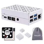 Case for Raspberry Pi 4 Aluminum Case with Cooling Fan and Heatsinks for Rasp...