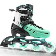Inline Skates for Kids and Adult, Adjustable Fun Illuminating Skates for Girl...