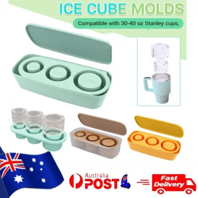 Ice Cube Tray w/ Lid Silicone Mould for Stanley 40oz Tumbler Cup Container Mold