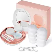 VORDRASSIL MV5 Contact Lens Cleaner Machine, Portable Ultrasonic Contact Lens Cleaner with USB Charger, (MV5-WHITE)