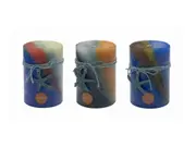 bulk 36 Ocean Views Pillar Candle 3 Assort Wedding Party Tapered Fragrance 7x10cm