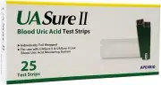 10 Box UASure II Uric Acid Test Strips @25 Strips+Code Card EXP. 31-07-2026