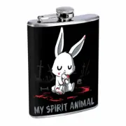 Spirit Animal Em1 Flask 8oz Stainless Steel Hip Drinking Whiskey