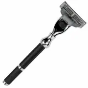 NEW PARKER 42R MACH3 CARTRIDGE RAZOR BLACK Blade Barber Shave Safety