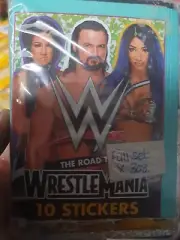 WWE THE ROAD TO WRESTLEMANIA FULL SET OF STICKERS X308 + ALBUM