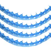 4Pcs Total 40Ft Four-Leaf Tissue Paper Garland Hanging Streamers, Sky Blue