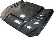 hood vents， Carbon Fiber Fibre Front Bonnet Engine Hood Vent Compatible For Mustang 2015-2017