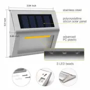 2 Pack Solar Deck Lights Outdoor Waterproof LED Steps Lamps for Stairs Fence
