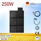 12V 250W Folding Solar Panel Blanket Flexible Solar Mat Kit Camping Charging USB