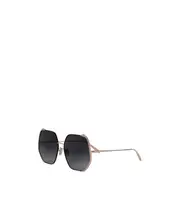 Bulgari Geometric Frame Sunglasses 60 Black