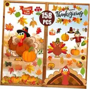 Fall Window Clings 158PCS Thanksgiving Window Clings Fall Window Clings for