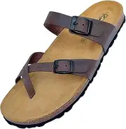 [GONKOS] Leather sandals, anatomical cork insole, genuine leather, natural cork, adjustable buckle on the foot, unisex toe separator, quality sandals made in Spain