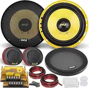 Pyle 2 Way Custom Component Speaker System - 6.5” 400 Watt, with Electroplated Plastic Basket, Butyl Rubber Surround & 40 Oz Magnet Structure - Wire Installation Hardware Set Included