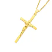 9ct Gold 40mm 'inri' Crucifix Pendant