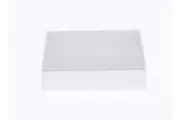 50 Pack of 8cm Square Wedding Invitation Coaster Favor Function product Presentation Cookie Biscuit Patisserie Gift Box - 2cm deep - White Card with Clear Slide On PVC Lid