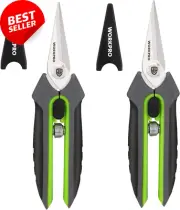 2 Pack Pruning Shears 6.5" Gardening Scissors Snips with Blades